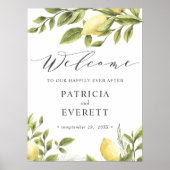 Lemons en vertrekt Boho Wedding Welcome Poster (Voorkant)