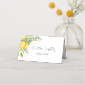 Lemons Eucalyptus en Gele Bloemen Plaatskaartje (Voorkant)