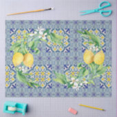 Lemons  Farmhouse Blue n White Decoupage Tissuepapier (Craft)
