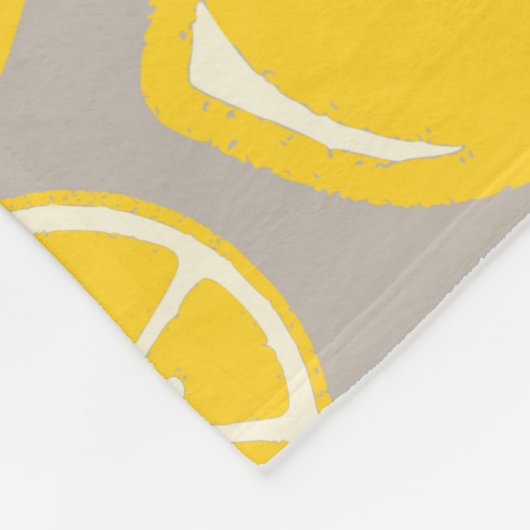 Lemons Fleece Deken (Hoek)