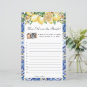 Lemons Floral Bridal hoe oud was de bridgame (Staand voorkant)