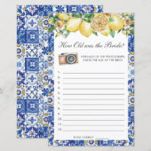 Lemons Floral Bridal hoe oud was de bridgame (Voorkant / Achterkant)