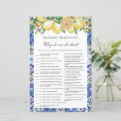 Lemons Floral Bridal Wedding Traditional Game (Staand voorkant)