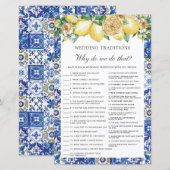 Lemons Floral Bridal Wedding Traditional Game (Voorkant / Achterkant)