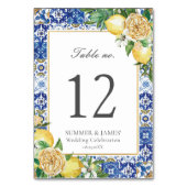 Lemons Floral Greenery Wedding Bridal Baby shower Kaart (Achterkant)