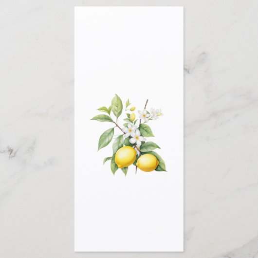 Lemons floral Menu (Achterkant)