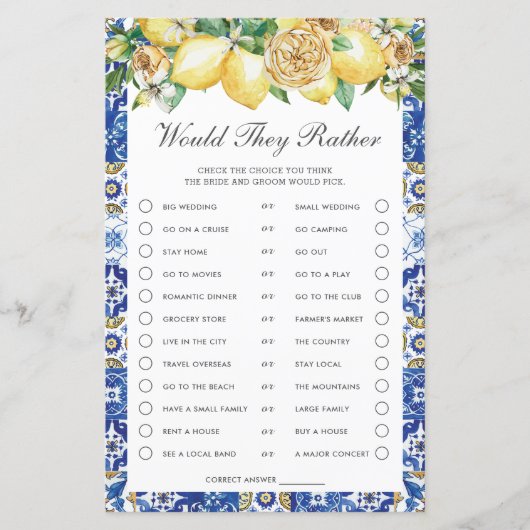 Lemons Floral Vrijgezellenfeest zouden ze eerder s (Voorkant)