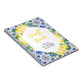 Lemons Foliage Birthday Mediterranean Guest Book Notitieboek (Rechterzijde)