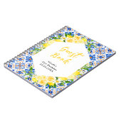 Lemons Foliage Birthday Mediterranean Guest Book Notitieboek (Linkerzijde)