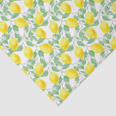 Lemons geel wit groen zomerpatroon tissuepapier (Detail)