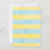 Lemons Geometric Lijst Blue Boy Baby shower Kaart (Achterkant)