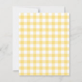 Lemons gingham squeeze bow Baby Shower invitation (Achterkant)