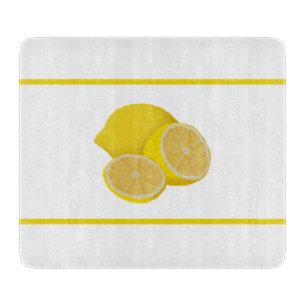 Lemons Glass Cutting Board Snijplank