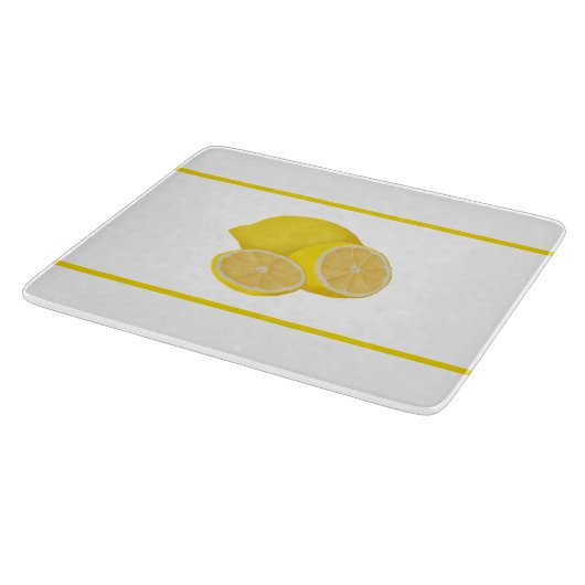 Lemons Glass Cutting Board Snijplank (Hoek)