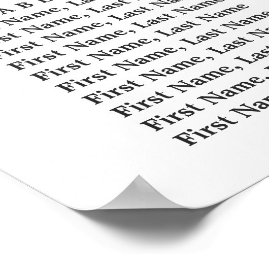 Lemons & Greenery 16 Tables Wedding SEATING CHART Poster (Hoek)