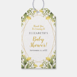 Lemons Greenery Baby shower Cadeaulabel