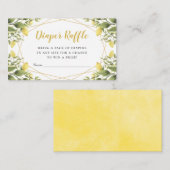 Lemons Greenery Baby shower Diaper Raffle Informatiekaartje (Voorkant / Achterkant)