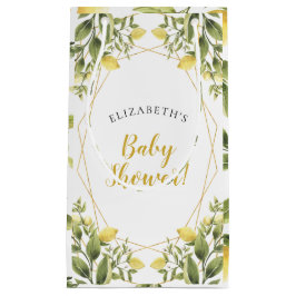 Lemons Greenery Baby shower Klein Cadeauzakje