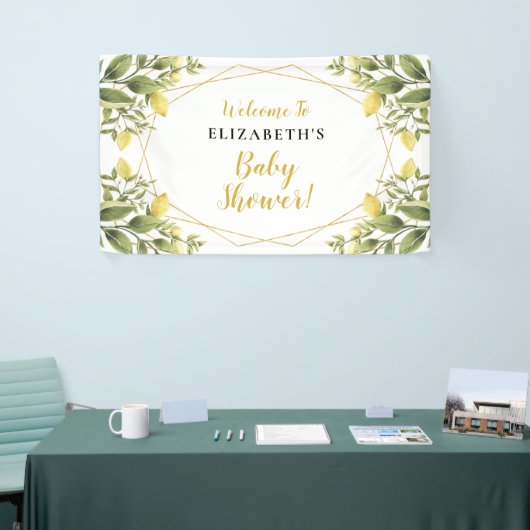 Lemons Greenery Baby shower Spandoek (Beurs)