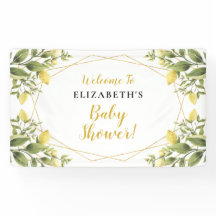 Lemons Greenery Baby shower