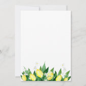Lemons Greenery Blossom Engagement Party Kaart (Achterkant)