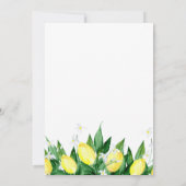 Lemons Greenery Blossom Moving Announcement Kaarte Aankondiging (Achterkant)