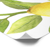 Lemons Greenery Blossom Vrijgezellenfeest Foto Pro Poster (Hoek)