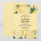 Lemons Greenery Engagement Party Kaart (Voorkant / Achterkant)