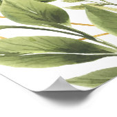 Lemons Greenery Geometric Lijst Baby shower Sign Poster (Hoek)