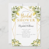 Lemons Greenery Geometric Lijst Vrijgezellenfeest Kaart (Voorkant)