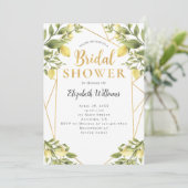 Lemons Greenery Geometric Lijst Vrijgezellenfeest Kaart (Staand voorkant)