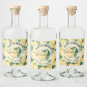Lemons Greenery Handmade Limoncello Likeurfles Etiket (Flessen)