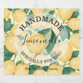 Lemons Greenery Handmade Limoncello Likeurfles Etiket (Enkel label)