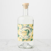 Lemons Greenery Handmade Limoncello Likeurfles Etiket (Voorkant)