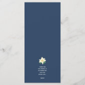 Lemons Greenery over marineblauw huwelijk Menu (Achterkant)