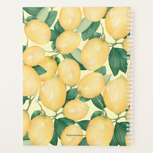Lemons Greenery Personalized Planner (Achterkant)
