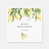Lemons Greenery Vrijgezellenfeest Napkins Servet (Voorkant)