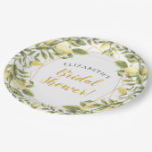 Lemons Greenery Vrijgezellenfeest Papieren Bordje (Gekanteld)