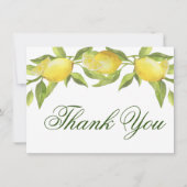 Lemons & Greenery Waterverf Bedankkaart (Voorkant)