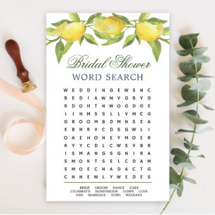 Lemons & Greenery Word Search Vrijgezellenfeest Ga