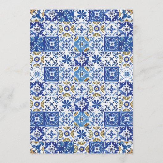 Lemons groen bruiloft volgorde van evenement tijdl programmakaart (Achterkant)