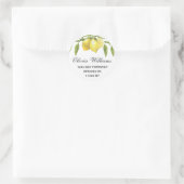 Lemons groen Waterverf retour adres label (Tas)