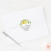 Lemons groen Waterverf retour adres label (Envelop)