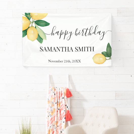 Lemons Happy Birthday Banner (Insitu)