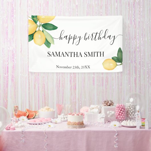 Lemons Happy Birthday Banner (Feest)