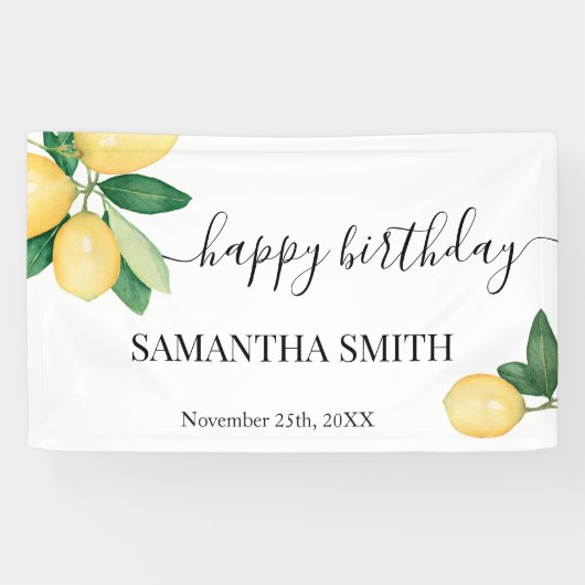 Lemons Happy Birthday Banner (Horizontaal)