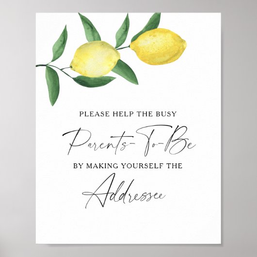 Lemons - Help de drukke aanstaande ouders Poster (Voorkant)