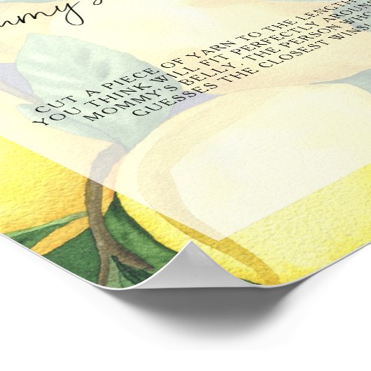 Lemons - hoe groot is mama's buik spel poster (Hoek)