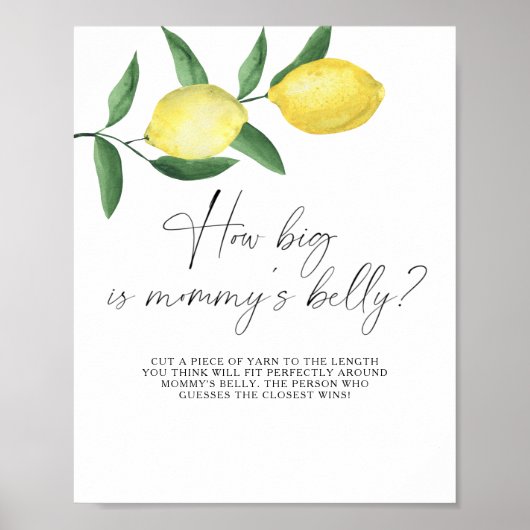 Lemons - hoe groot is mama's buik spel poster (Voorkant)