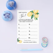 Lemons Hoe oud was ze Vrijgezellenfeest Game Kaart (Enkel)